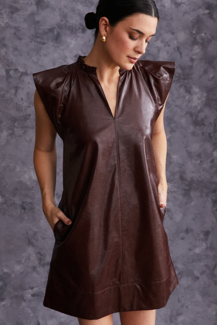 vegan leather shift dress Dare Vegan Leather Mini Dress - Maroon, Medium | Hazel and Olive