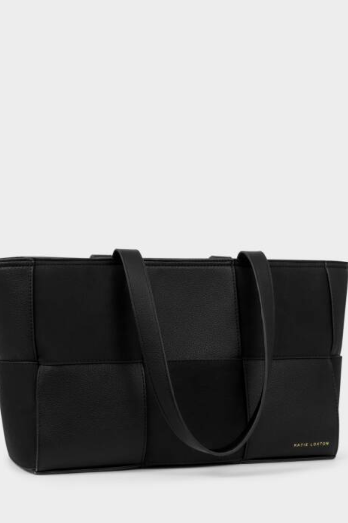 Taya Woven Suedette Tote Bag - Thumbnail 4