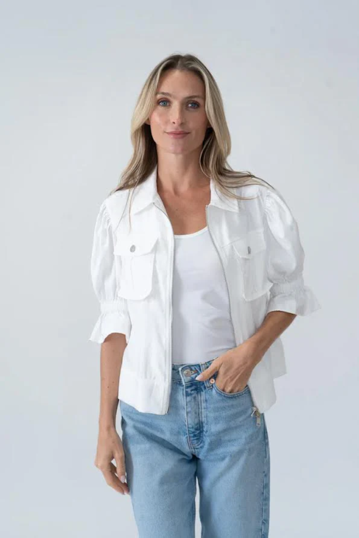Christine Short Sleeve Summer Weight Jacket – Blue Gardenia Boutique