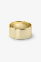 Gold ring on a white background
