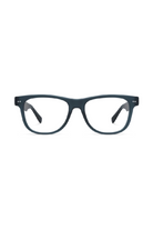 Black eyeglasses on a white background