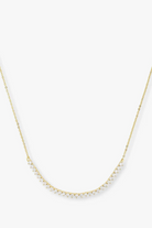 Pearl necklace on a white background