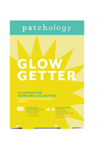 Patchology Glow Getter illuminating skincare collection packaging on a white background