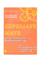 Patchology moodmask Exfoliate Mate packaging on a white background