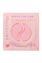 Packaging of Patchology Serve Chilled Rosé Eye Gels on a white background