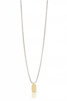 Necklace with a gold pendant on a white background