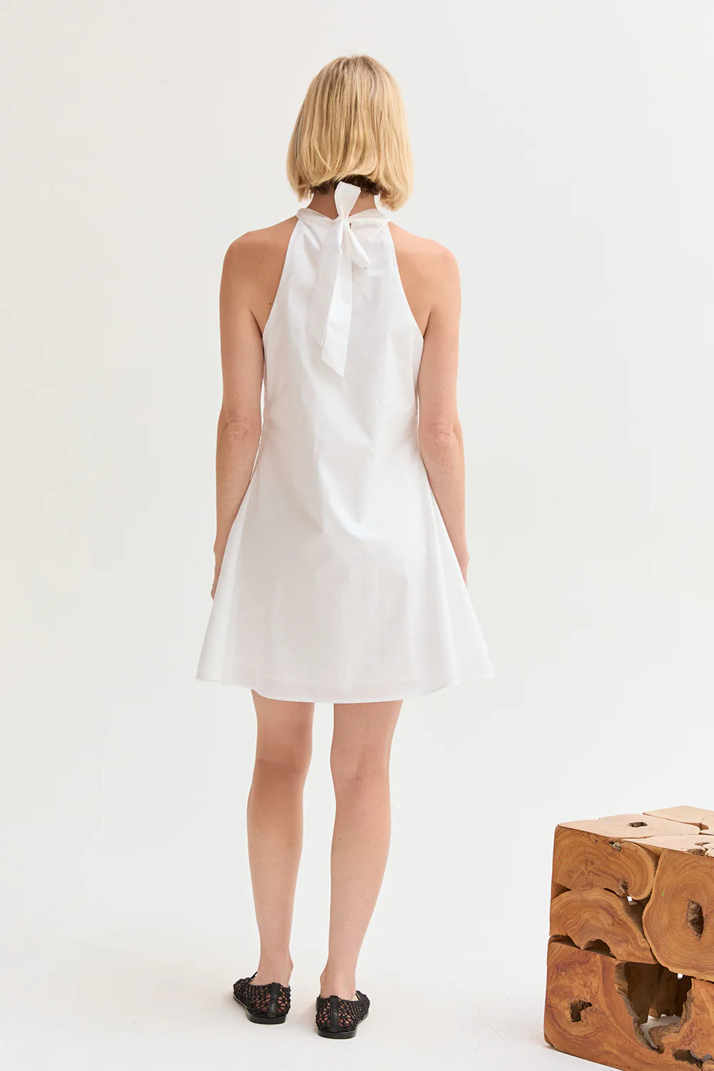 english factory halter poplin drop-waist mini dress Chloe Poplin Halter Mini Dress – Blue Gardenia Boutique