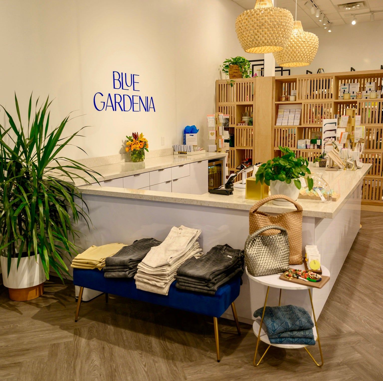 Interior view of Blue Gardenia Boutique